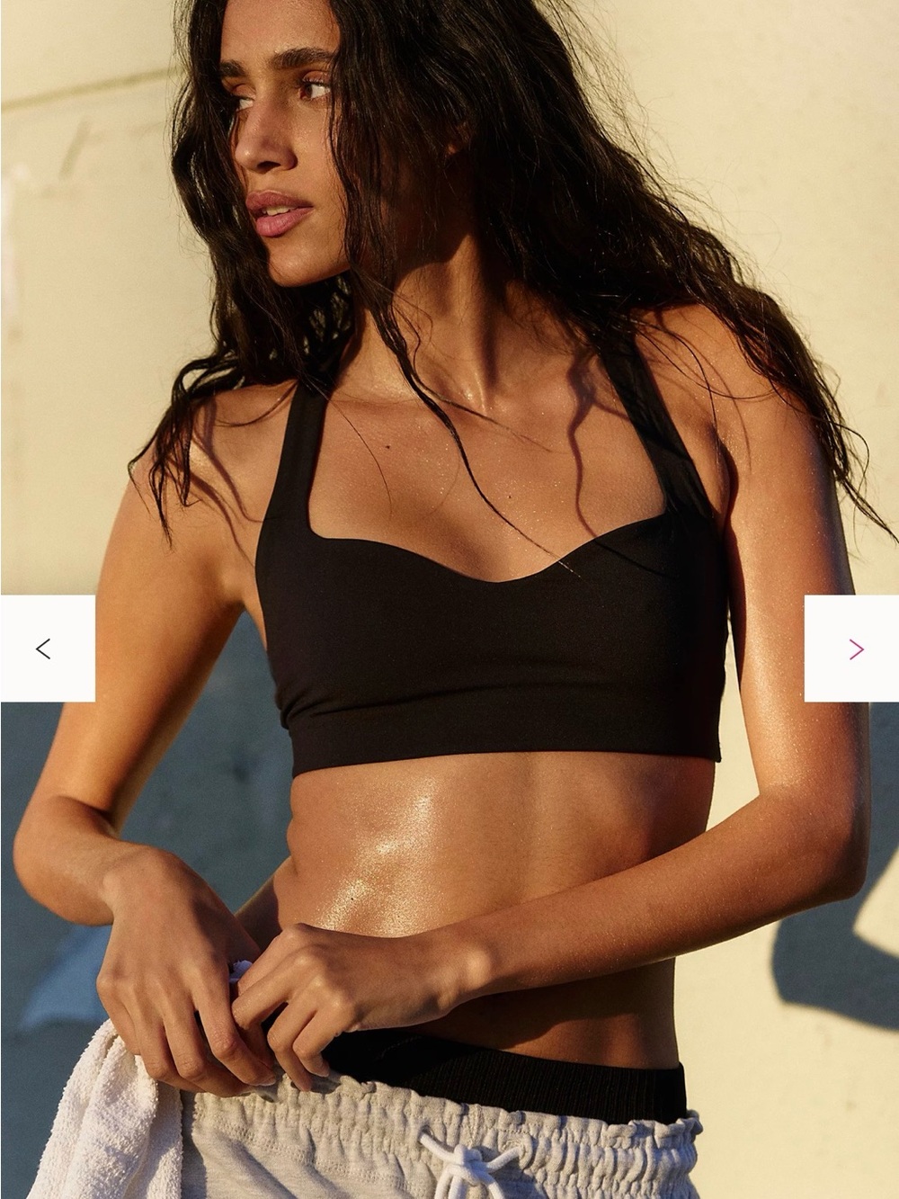 FP Movement by Free People Black Win Win Sweetheart Sports Bra